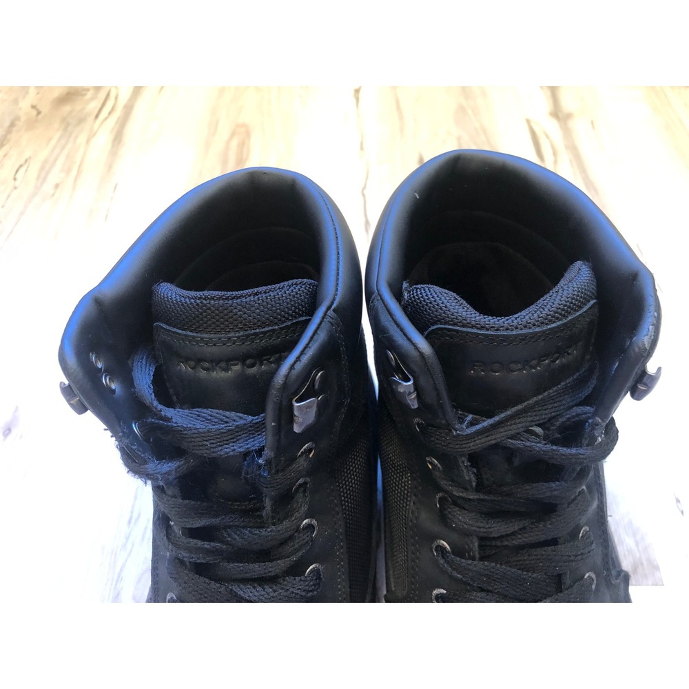 Rockport Men's Black Lace-Up Leather and Textile Boots - Picture 7 of 14